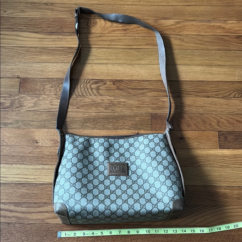 Gucci Beige and Brown Monogram Crossbody Bag